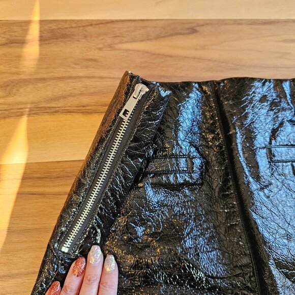 Noisy May Mini Skirt faux black patent leather - Picture 4 of 4